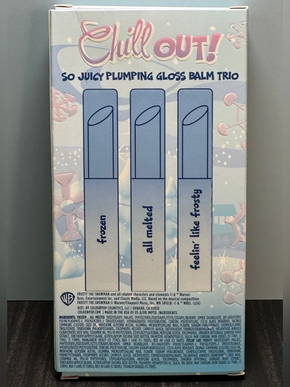 Colourpop Limited Edition Frosty the Snowman Plumping Lip Gloss Balm Trio NIB